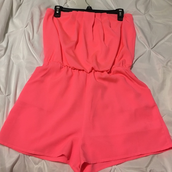 neon pink romper
