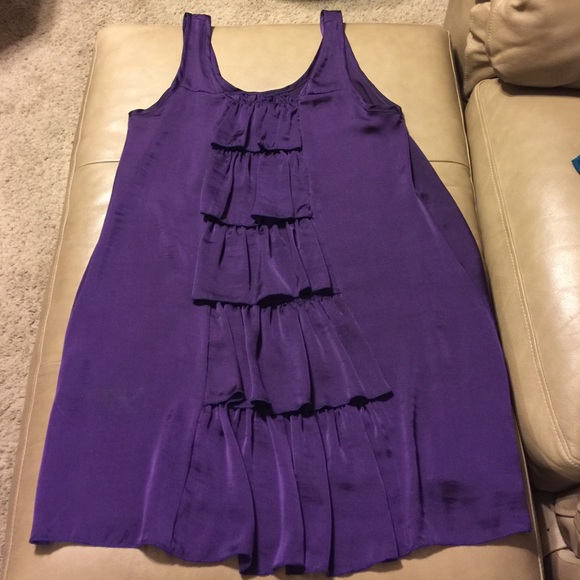 Everly Royal Purple Ruffled Bank Long Tank Top