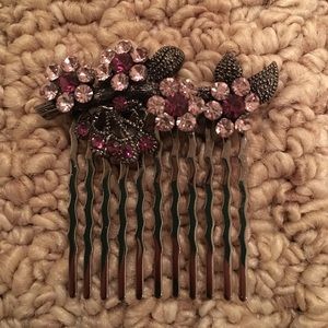 Purple flowery hair piece