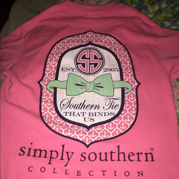 Bright pink simply southern tee