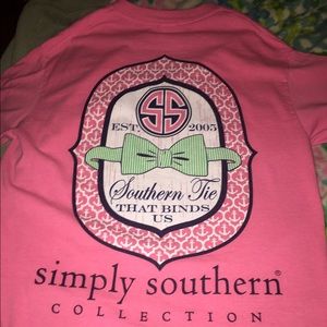 Bright pink simply southern tee