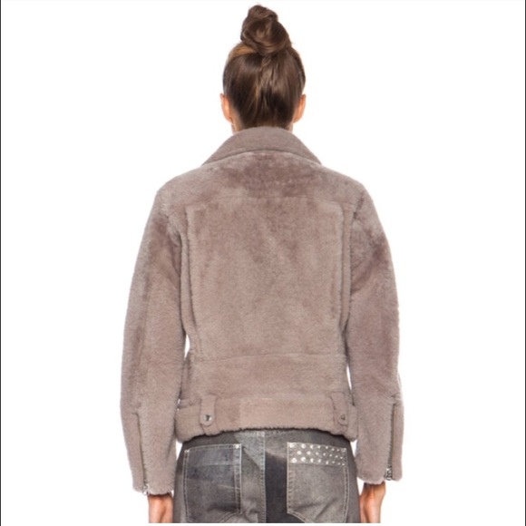 Acne Shearling Moto Jacket, size 6 - Picture 2 of 3