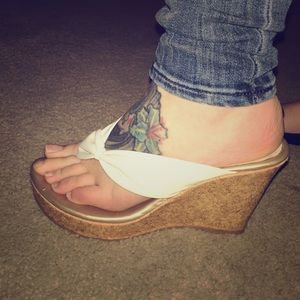 Slip on sandal with wedge heel!