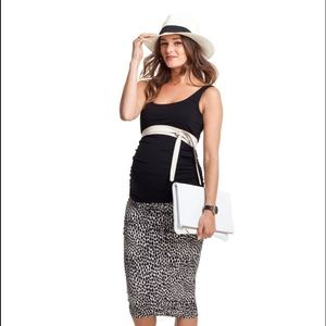 Isabella Oliver Ruched Maternity Midi Skirt