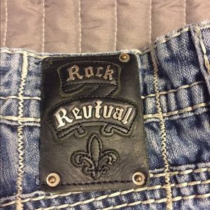 Men's 34/30 Rock Revival  Logan boot cut jean.