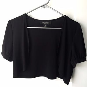 Short sleeved cropped shrug