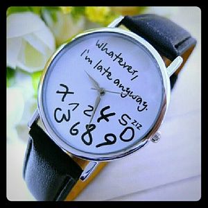 2 Black band whatever I'm late anyway watch