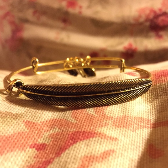 Alex and Ani Inspired Feather Bracelet