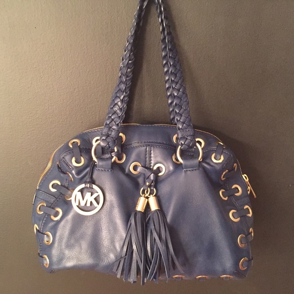 ON HOLD !!!Michael Kors blue leather bag