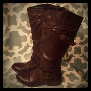 👢Wide-Calf Brown Riding Boots👢