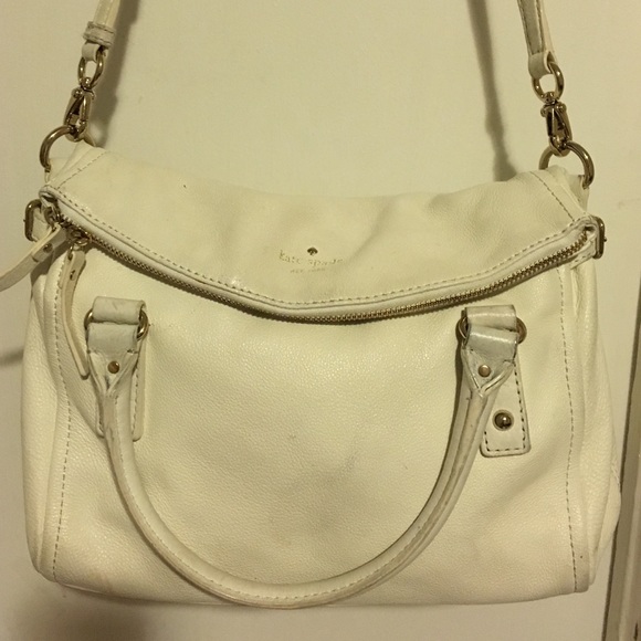 Kate Spade White Cobble Hill Leather Satchel