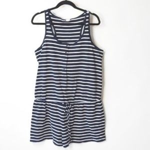 J crew navy striped romper