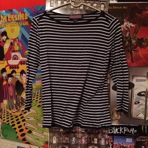 Striped 3/4 sleeve top