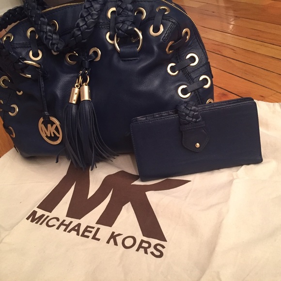 Blue leather Michael Kors wallet