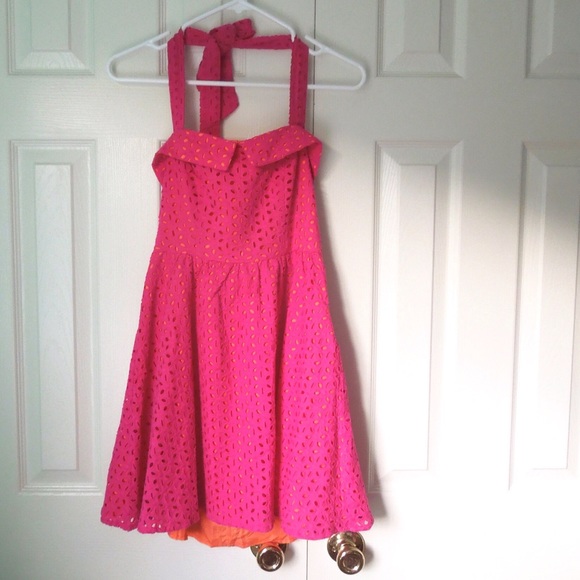 Pink 60's Halter Dress - Picture 2 of 3