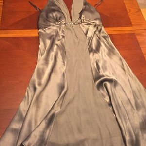 White House Black Market Halter Dress-gray