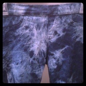 Blue Tie-Dyeish Jeggings