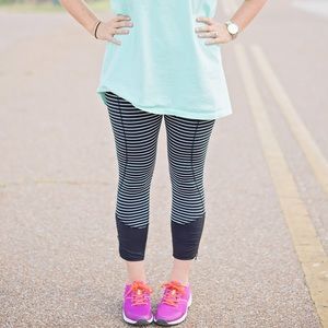 Lululemon Runday Crop Parallel Stripe Pants