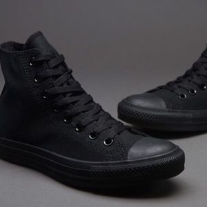 All black All Star Converse. Barely worn.