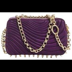 Henri Bendel Quilted Spike Stud Shoulder Bag