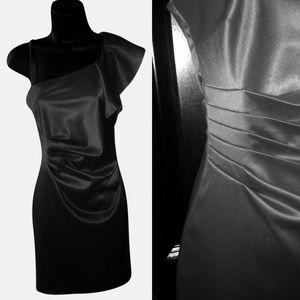 One-Shoulder Black Cocktail Dress