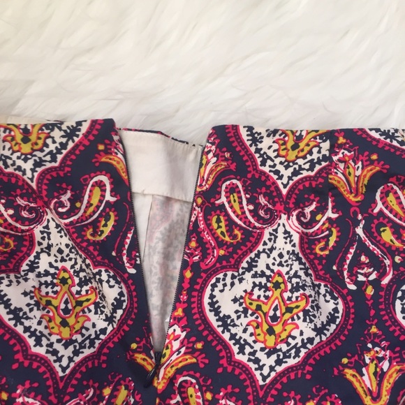 • J. Crew • Colorful Damask Skirt - Picture 4 of 4