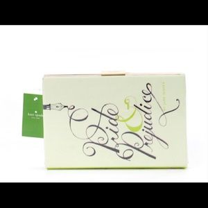 Kate Spade Pride and Prejudice NWT book clutch