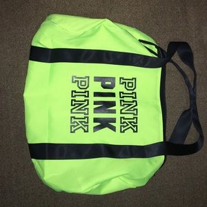 Neon yellow PINK gym bag
