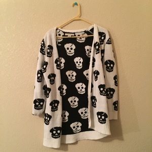 Black and White Skull Cardigan