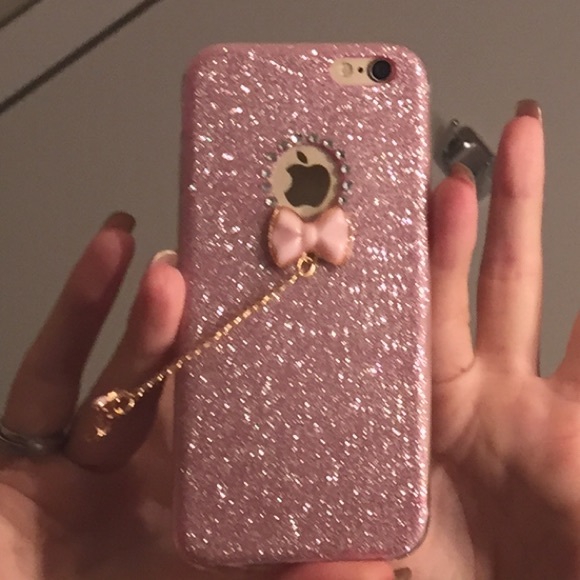 iPhone 6 / 6S cover glitter and chain