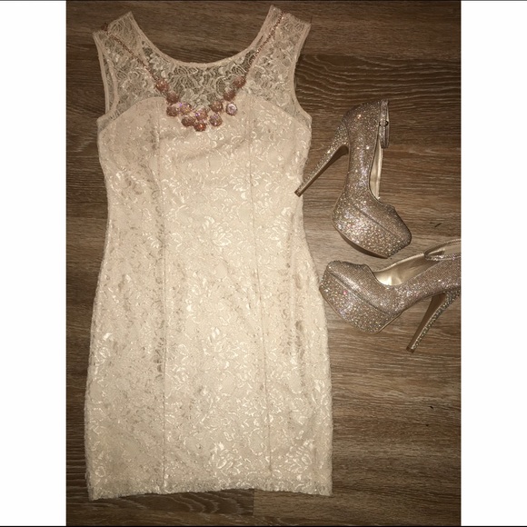 Cream Lace Dress