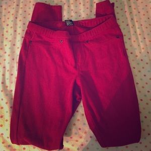 Red size small jeggings/ skinny jeans