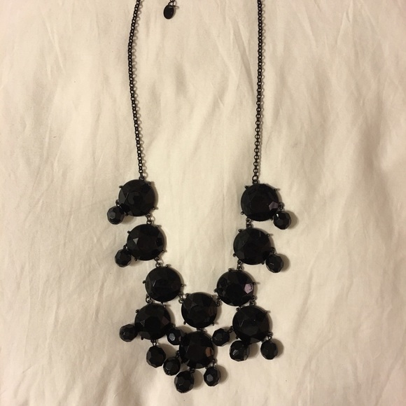J-crew style Black statement necklace
