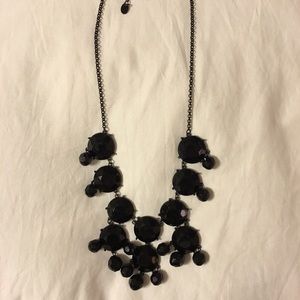 J-crew style Black statement necklace