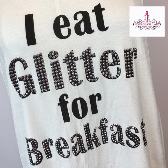 "GLITTER" rhinestone muscle tank - Picture 2 of 4