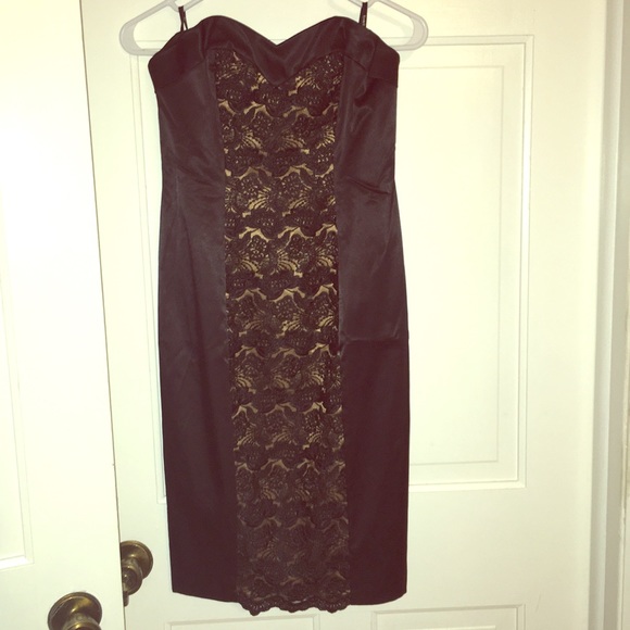 Black Strapless Bebe dress