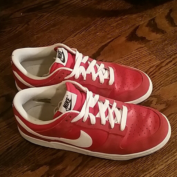Red nike shoes