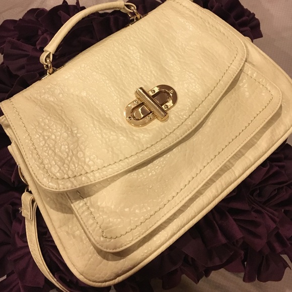 Cute cream bag with strap