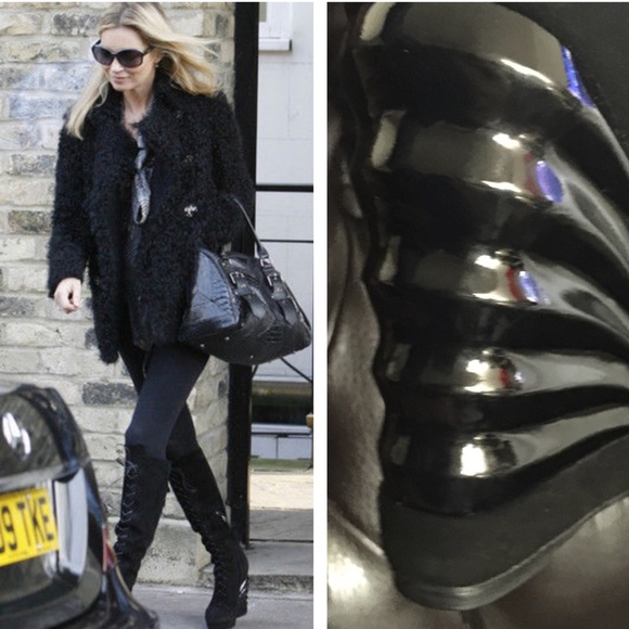 SOLD - YVES SAINT LAURENT WEDGE BOOTS - Picture 3 of 4