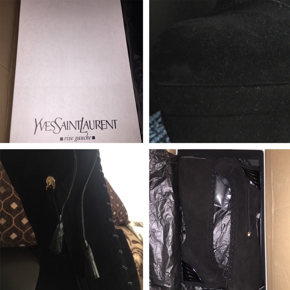 SOLD - YVES SAINT LAURENT WEDGE BOOTS - Picture 4 of 4