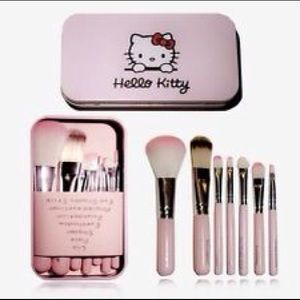 7 Pcs Pink Hello Kitty Soft Makeup Brush Set