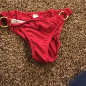 Red swim suit