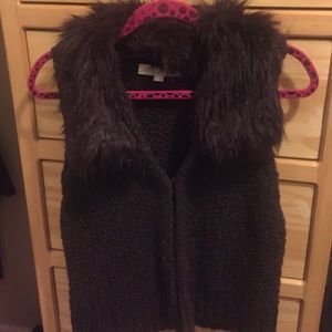 Faux fur vest