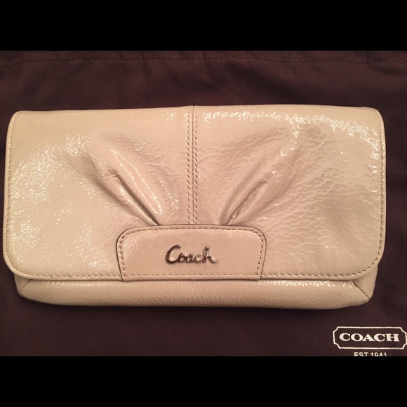 Coach patent leather clutch