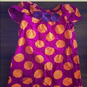 Baby girl polka dot dress.
