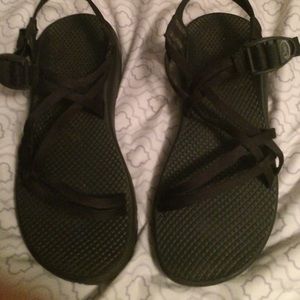 All black chacos