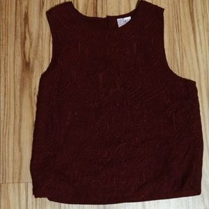 Forever 21 maroon patterned top