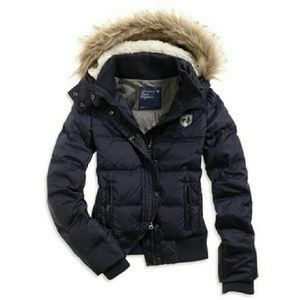 American eagle puffer coat with fur lining