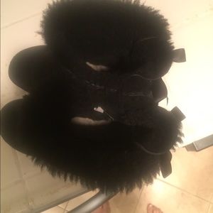 UGG Shoes - Authentic UGG Baily Bow (Black) UGG Shoes - Authentic UGG Baily Bow (Black)