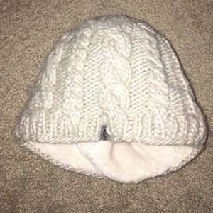 North Face fleece hat. Light grey